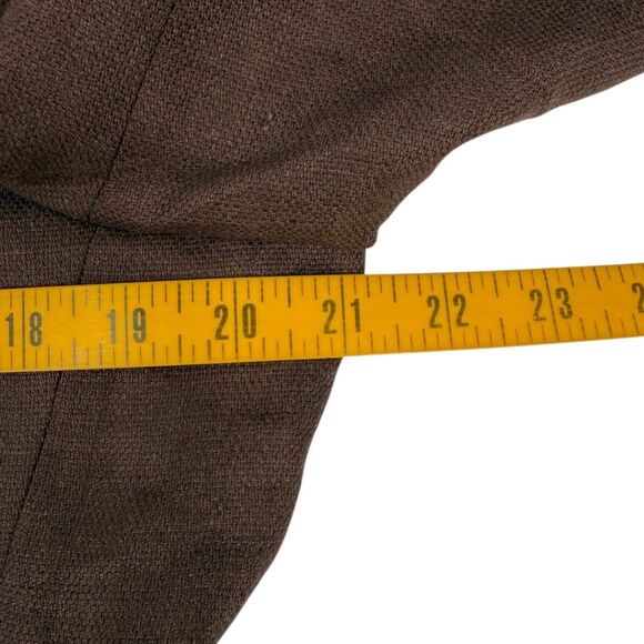NEW Studiosuits Men's Italian Prato Brown Dobby Linen Jacket Blazer Size 42 - Picture 11 of 12